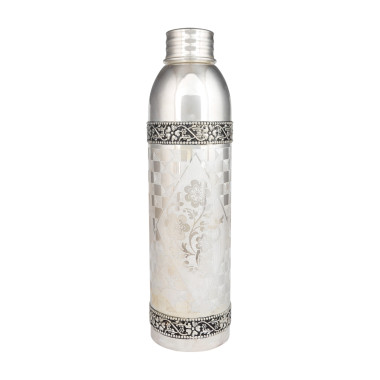 Contemporary Style Silver Bottle