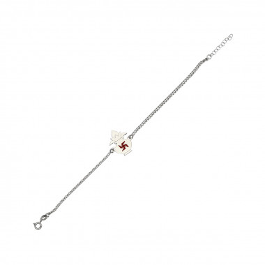 The Swastik Kalash Silver Rakhi Ships Faster