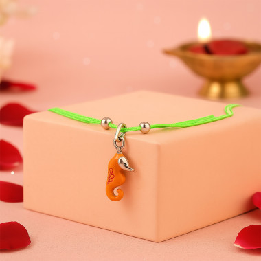 The Sea Horse Silver Rakhi Ships Faster
