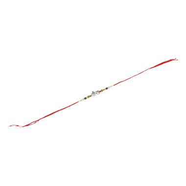 The Veera 925 Silver Rakhi for him Ships Faster