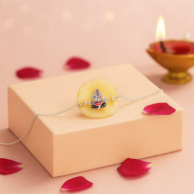 The Ganesha 925 Silver Rakhi for him Ships Faster