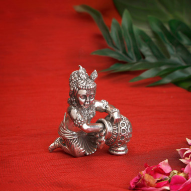 Decorative Silver Plated Bal Gopal Murti