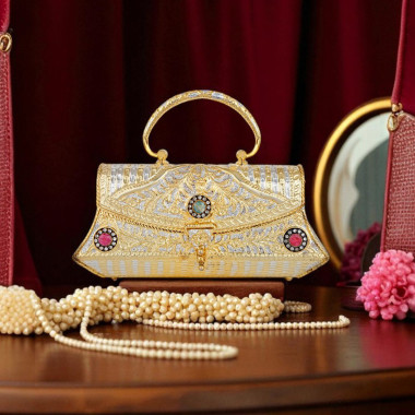 Unique Purse with Embellished Stones