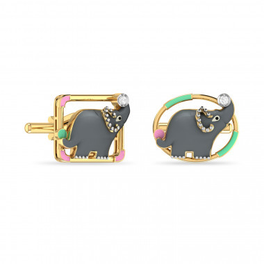 The Gavin Silver Elephant Cufflink Ships Faster