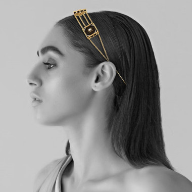 The Heer Silver Diamond Hairband Cum Choker Necklace Ships Faster