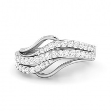 The Savilla Diamond Silver Ladies Ring Ships Faster