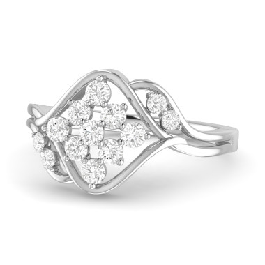 The Sheilah Silver Diamond Ladies Ring Ships Faster