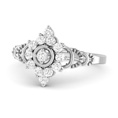 The Idabelle Silver Diamond Ladies Ring Ships Faster