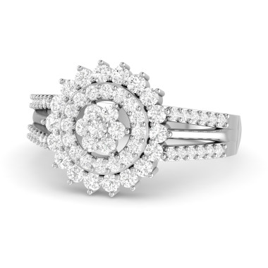 The Idamae Silver Diamond Ladies Ring Ships Faster