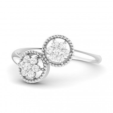 The Otto Silver Diamond Ladies Ring Ships Faster