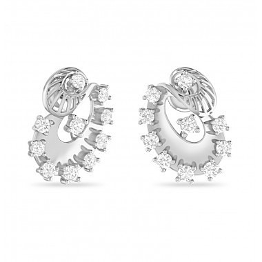 The Roxie Silver Diamond Earring Ships Faster