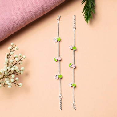 Pastel Charm Silver Payal
