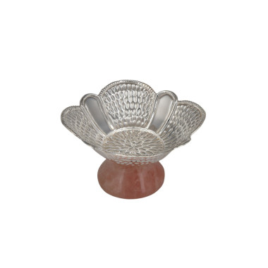 Rose Quartz Silver Showpiece
