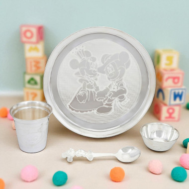 Mickey And Minie Mouse Thali Set