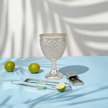Silver Snifter Glass
