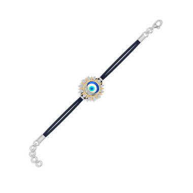 The Star Evil Eye Silver Diamond Bracelet Ships Faster