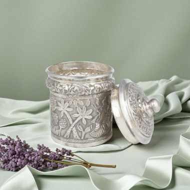 Engraved Silver Antique Box