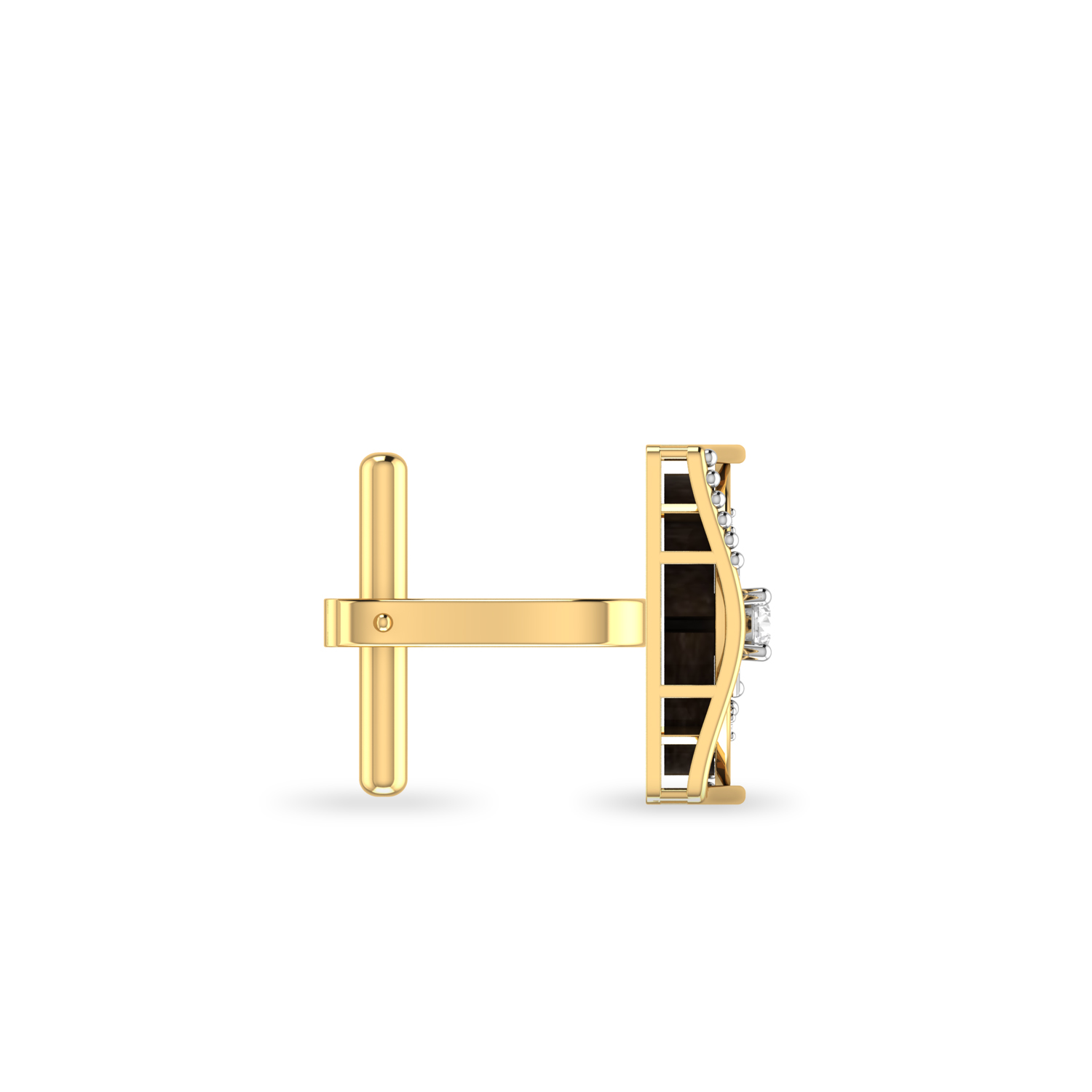 The Ojas Diamond Silver Cufflink by PC Jeweller