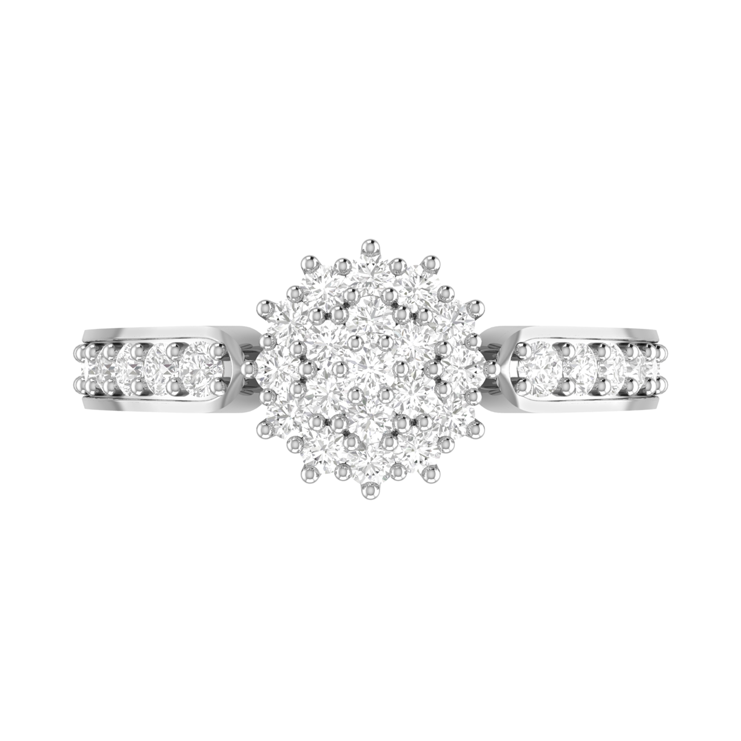 The Jayden Diamond Silver Ring by PC Jeweller