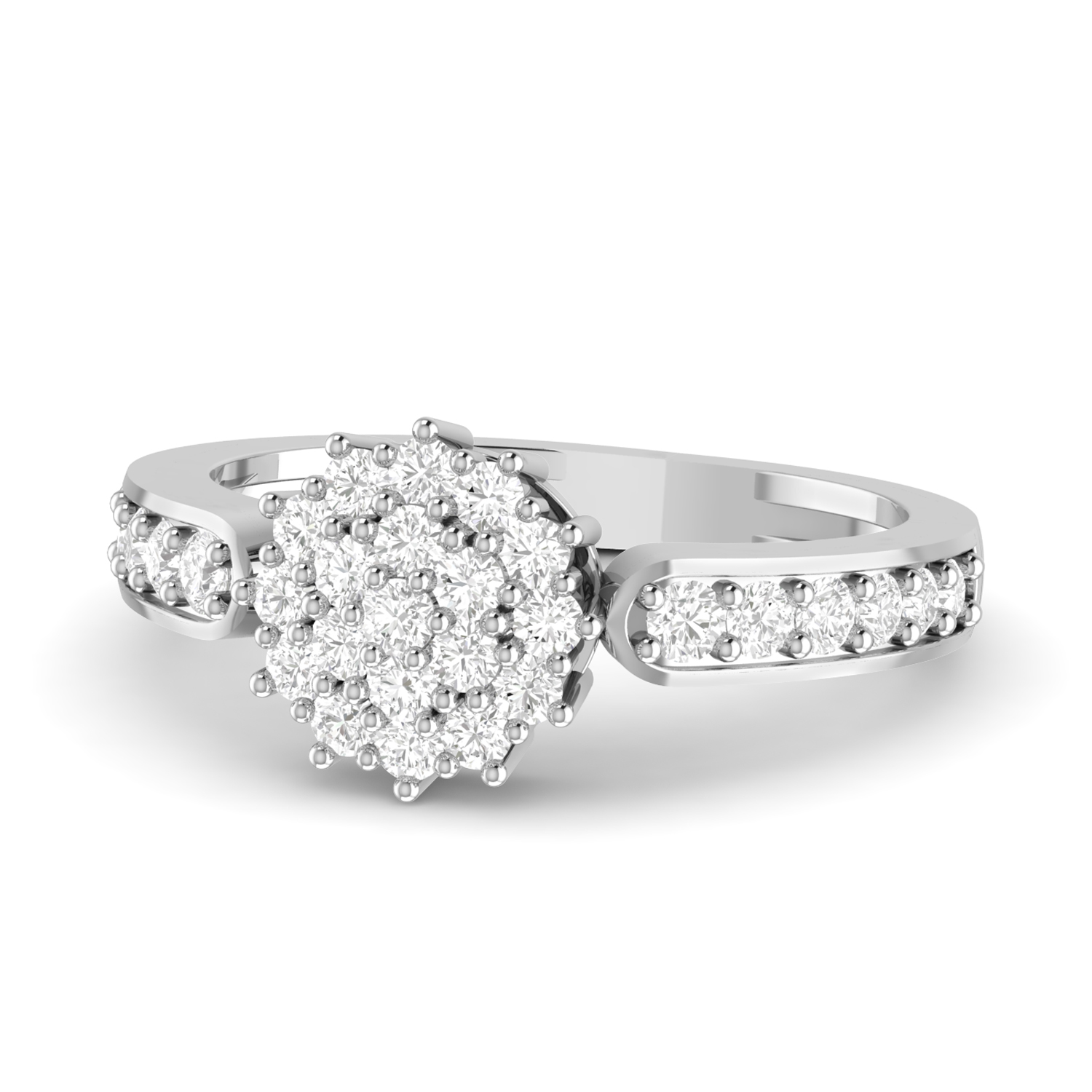 The Jayden Diamond Silver Ring by PC Jeweller