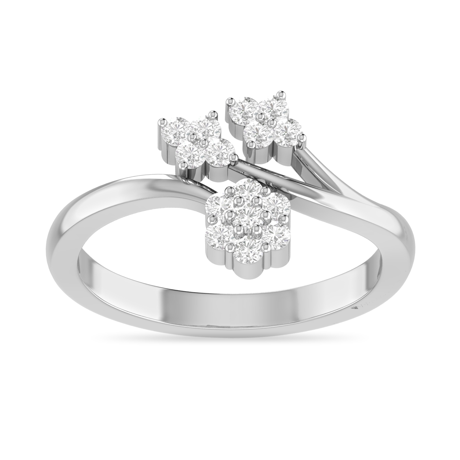 The Zoey Diamond Silver Ring by PC Jeweller