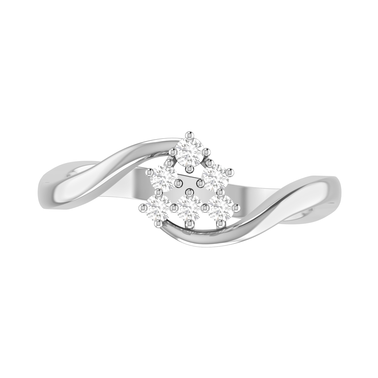 The Ari Diamond Silver Ring by PC Jeweller